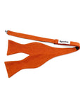 Rust Orange Bow Tie Self Tie SAFFRON MYTIESHOP-Rust Orange Bow Tie 100% Suede Handmade Adjustable to fit most neck sizes 13 3/4" - 18" Make a dapper statement at your next formal event with this rust orange bow tie. Handcrafted from premium suede, this bow tie has a luxurious feel that will have you looking and feeling your best. The perfect accessory for fall weddings, this bow tie will add a touch of sophistication to your outfit. Whether you're the groom or a member of the wedding party, this