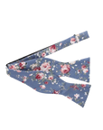 Steel Blue Floral Bow Tie Self Tie NEIL by Mytieshop-Neil Bow Tie 100% Cotton Flannel Handmade Adjustable to fit most neck sizes 13 3/4" - 18" Color: Sage Blue Great for Prom Dinners Interviews Photo shoots Photo sessions Dates Groom to stand out between his Groomsmen pair them up with neckties while he wears the bow tie. Floral self tie bow tie for weddings and events. Great anniversary present and gift. Also great gift for the groom and his groomsmen to wear at the wedding, and don’t forget th