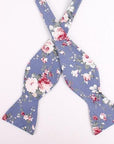 Steel Blue Floral Bow Tie Self Tie NEIL by Mytieshop-Neil Bow Tie 100% Cotton Flannel Handmade Adjustable to fit most neck sizes 13 3/4" - 18" Color: Sage Blue Great for Prom Dinners Interviews Photo shoots Photo sessions Dates Groom to stand out between his Groomsmen pair them up with neckties while he wears the bow tie. Floral self tie bow tie for weddings and events. Great anniversary present and gift. Also great gift for the groom and his groomsmen to wear at the wedding, and don’t forget th