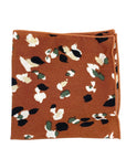 Terracotta Floral Pocket Square - Mytieshop - PHOEBE T Mytieshop Terracotta Floral Pocket Square Material CottonItem Length: 23 cm ( 9 inches)Item Width : 22 cm (8.6 inches) Color: Terracotta The PHOEBE is the perfect accessory to add a touch of elegance to your outfit. Made of 100% Silk, this pocket square is sure to make a statement. The intricate floral design is eye-catching and will surely turn heads. Whether you're dressing up for a special occasion or simply want to add a touch of sophist