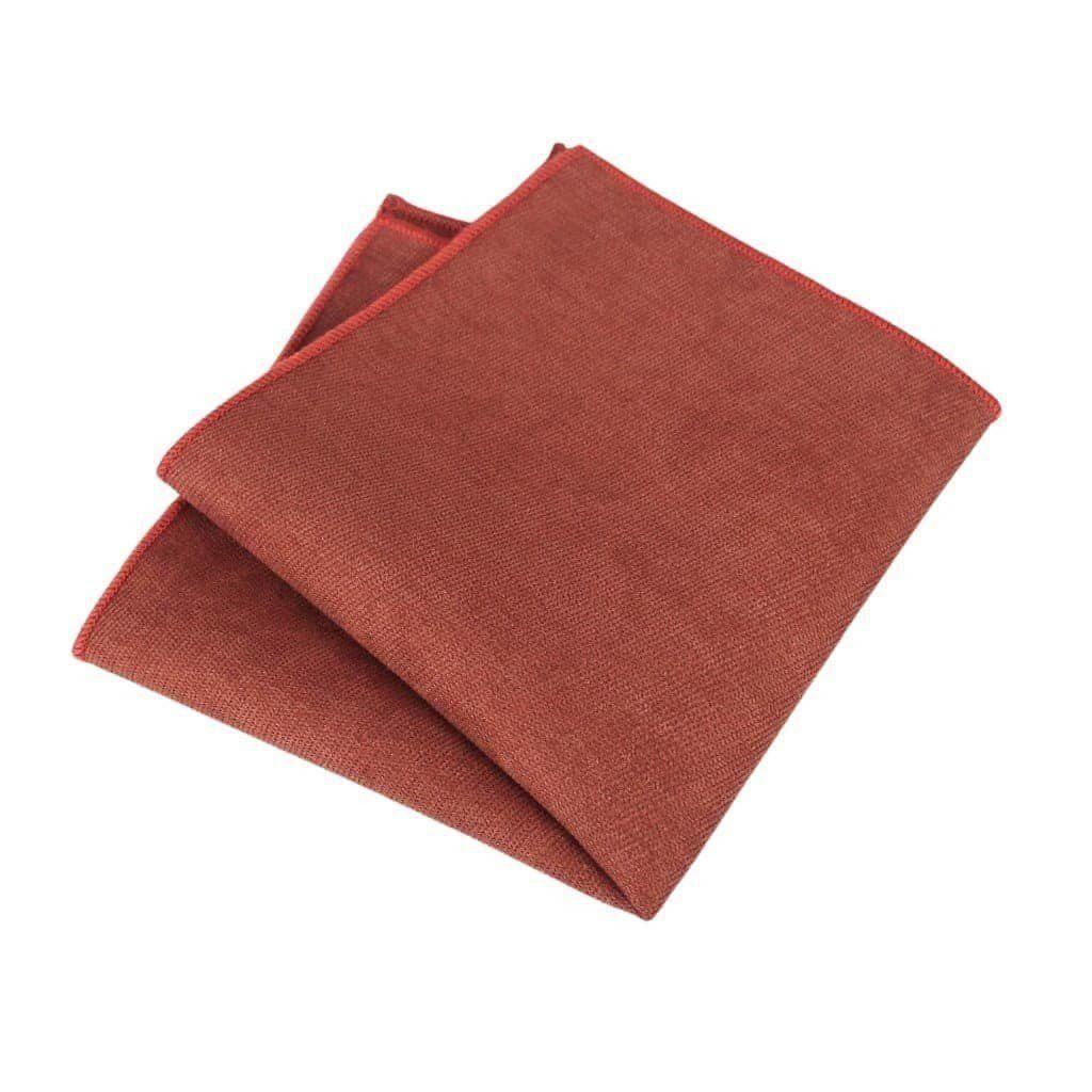 Terracotta Pocket square for Men Mytieshop - AUTUMN Mytieshop Terracotta Pocket square for Men Material: Cotton/SuedItem Length: 23 cm ( 9 inches)Item Width : 22 cm (8.6 inches) Color: Terracotta Great for Prom Dinners Interviews Photo shoots Photo sessions Dates pocket square for weddings and events. Great anniversary present and gift. Also great gift for the groom and his groomsmen to wear at the wedding, and don’t forget the Father of the bride. Terracotta Pocket square for Men Autumn pocket