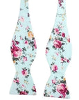 Turquoise Floral Bow Tie Self Tie (AZURE) MYTIESHOP-Turquoise Floral Bow Tie Self Tie 100% Cotton Flannel Handmade Adjustable to fit most neck sizes 13 3/4" - 18" Color: Blue / Teal Add a pop of color to your suit with this Azure bow tie. This teal bow tie is perfect for any formal occasion, whether it's a wedding, photo shoot, or night out on the town. The self-tie design means you can adjust it to your perfect fit, and the versatile teal color ensures you'll always make a statement. Great for