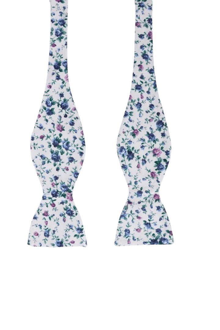 White Floral Bow Tie Self Tie WISTERIA MYTIESHOP-White Floral Bow Tie - Wisteria Bow Tie 100% Cotton Flannel Handmade Adjustable to fit most neck sizes 13 3/4" - 18" Color: White Great for Prom Dinners Interviews Photo shoots Photo sessions Dates Groom to stand out between his Groomsmen pair them up with neckties while he wears the bow tie. Floral self tie bow tie for weddings and events. Great anniversary present and gift. Also great gift for the groom and his groomsmen to wear at the wedding,