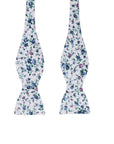 White Floral Bow Tie Self Tie WISTERIA MYTIESHOP-White Floral Bow Tie - Wisteria Bow Tie 100% Cotton Flannel Handmade Adjustable to fit most neck sizes 13 3/4" - 18" Color: White Great for Prom Dinners Interviews Photo shoots Photo sessions Dates Groom to stand out between his Groomsmen pair them up with neckties while he wears the bow tie. Floral self tie bow tie for weddings and events. Great anniversary present and gift. Also great gift for the groom and his groomsmen to wear at the wedding,