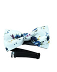 White Floral Pre-Tied Bow Tie Mytieshop - SAGE-Size: SmallStrap is 32CM Long (10-18 Inches)Pre-Tied bowtieBow Tie 12CM * 6CM Great for: Weddings events Photography ring bearers A dainty and sweet bow tie for your little ring bearer. This white bow tie has a delicate floral print in sage green, perfect for a baby boy or as a ring bearer. The bow tie is pre-tied, making it easy to wear, and is made of cotton for a comfortable fit. Whether your little guy is taking part in a formal wedding or just