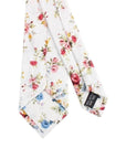 White Floral Skinny Tie 2.36" BENJAMIN MYTIESHOP-Neckties-White Floral Skinny Tie BENJAMIN Floral Skinny Tie Men’s Floral Necktie for weddings and events, great for prom and anniversary gifts near me us ties tie-Mytieshop. Skinny ties for weddings anniversaries. Father of bride. Groomsmen. Cool skinny neckties for men. Neckwear for prom, missions and fancy events. Gift ideas for men. Anniversaries ideas. Wedding aesthetics. Flower ties. Dry flower ties.