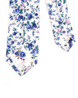 White Floral Skinny Tie 2.36" Skinny WISTERIA MYTIESHOP-Neckties-White Floral Skinny Tie WISTERIA Floral Necktie for weddings and events, great for prom and anniversary gifts. Mens floral ties near me us ties tie-Mytieshop. Skinny ties for weddings anniversaries. Father of bride. Groomsmen. Cool skinny neckties for men. Neckwear for prom, missions and fancy events. Gift ideas for men. Anniversaries ideas. Wedding aesthetics. Flower ties. Dry flower ties.