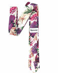 White Floral Skinny tie for men 2.36” CLEO - MYTIESHOP-Neckties-White Floral Tie Men MYTIESHOP for weddings and events, great for prom and anniversary gifts. | Colurful floral print tie, skinny ties for men.-Mytieshop. Skinny ties for weddings anniversaries. Father of bride. Groomsmen. Cool skinny neckties for men. Neckwear for prom, missions and fancy events. Gift ideas for men. Anniversaries ideas. Wedding aesthetics. Flower ties. Dry flower ties.