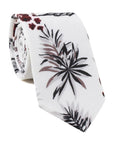 White Floral Tie for Men COCO-Neckties-White Floral Tie for Men Floral Necktie Palm print skinny tie floral ties for weddings and events great for prom and gifts Mens ties near me us tie-Mytieshop. Skinny ties for weddings anniversaries. Father of bride. Groomsmen. Cool skinny neckties for men. Neckwear for prom, missions and fancy events. Gift ideas for men. Anniversaries ideas. Wedding aesthetics. Flower ties. Dry flower ties.