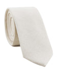 White Skinny Tie 2.36" NATE - MYTIESHOP-Neckties-Floral skinny tie for anniversaries weddings prom and other events. Flower cotton necktie cream tie off white tie solid color floral ties wedding-Mytieshop. Skinny ties for weddings anniversaries. Father of bride. Groomsmen. Cool skinny neckties for men. Neckwear for prom, missions and fancy events. Gift ideas for men. Anniversaries ideas. Wedding aesthetics. Flower ties. Dry flower ties. Off-white. Off white necktie