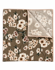 Taupe Floral Pocket Square DEAN - MYTIESHOP | taupe green floral Mytieshop Gray and Green Floral Pocket Square Material CottonItem Length: 23 cm ( 9 inches)Item Width : 22 cm (8.6 inches) Color: Gray Great for: Groom Groomsmen Wedding Shoots Formal Prom Fancy Parties Gifts and presents