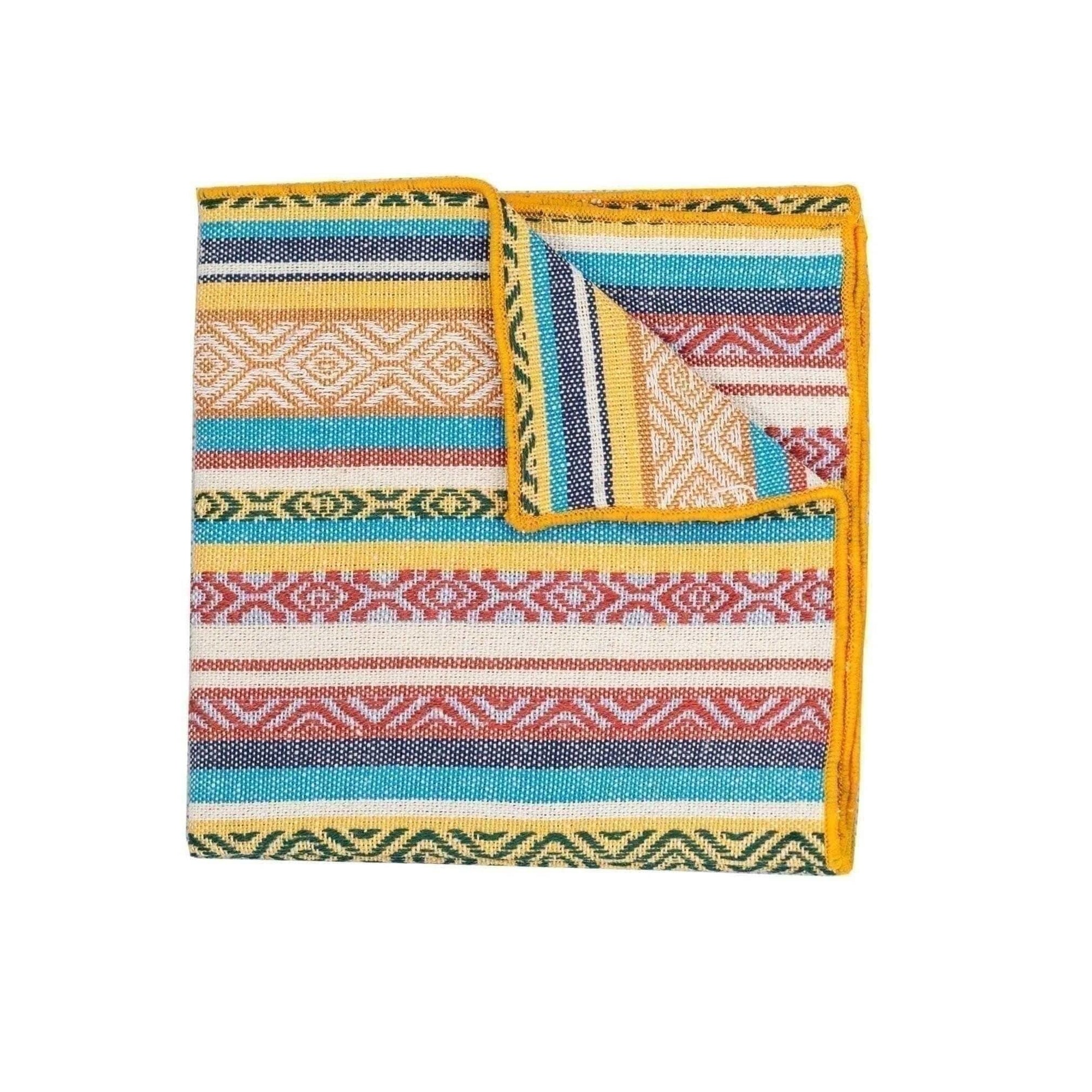 Aztec Print Pocket Square ARIZONA - MYTIESHOP Mytieshop Aztec print pocket square Material: CottonItem Length: 23 cm ( 9 inches)Item Width : 22 cm (8.6 inches) Multicolor Aztec floral pocket square Great for: Weddings Groom Groomsmen Wedding Shoots Formal Prom Fancy Parties Gifts and presents