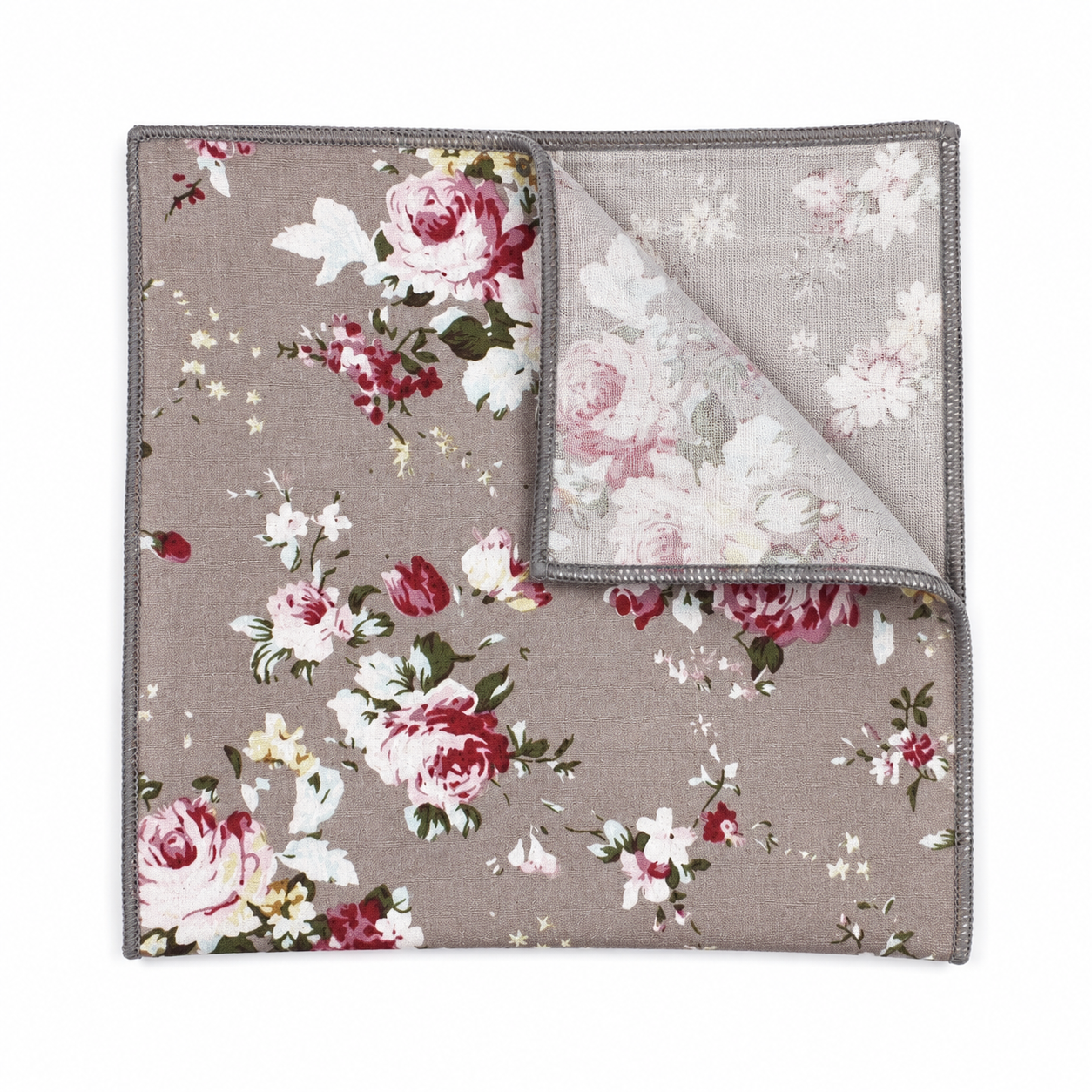 Gray Mauve Floral Pocket Square - SANDY Mytieshop Gray Mauve Floral Pocket Square Material CottonItem Length: 23 cm ( 9 inches)Item Width : 22 cm (8.6 inches) Add just the right touch of dapper to your wedding day look with our SANDY Floral Pocket Square. With its subtle gray, mauve and taupe tones, this floral pocket square is perfect for groomsmen and other wedding party members. Whether you're keeping it simple or dressing up your look with a pocket square, this one is a surefire winner. Grea