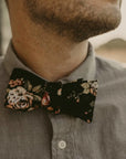 Black Floral Bow Tie Self Tie JAKE - MYTIESHOP | Black and Burgundy-Black Floral Bow Tie 100% Cotton Flannel Handmade Adjustable to fit most neck sizes 13 3/4" - 18" Great for Prom Dinners Interviews Photo shoots Photo sessions Dates Dapper never looked so good. The JAKE Self Tie Bow Tie adds a touch of class and sophistication to any look. Whether you're dressing up for a wedding or just want to add a little pizazz to your everyday style, this bow tie is sure to do the trick. Made from high-qua