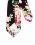 Black Floral Tie 2.36" DAVID - MYTIESHOP-Neckties-Black Floral Tie Men’s Floral Necktie for weddings and events, great for prom and anniversary gifts. Mens floral ties near me us ties tie shops cool ties-Mytieshop. Skinny ties for weddings anniversaries. Father of bride. Groomsmen. Cool skinny neckties for men. Neckwear for prom, missions and fancy events. Gift ideas for men. Anniversaries ideas. Wedding aesthetics. Flower ties. Dry flower ties.