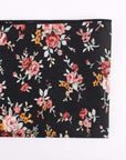 Black and Pink Floral Pocket Square JOE Mytieshop Black and Pink Floral Pocket Square Material CottonItem Length: 23 cm ( 9 inches)Item Width : 22 cm (8.6 inches) Elevate your outfit with this dapper floral pocket square. This pocket square is perfect for dressing up any outfit. With a playful floral print in stylish black, red, pink and orange, this is a must-have for any modern man. With its versatile design, this pocket square is a great addition to any outfit. So whether you're dressing up f