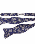Blue Floral Bow Tie Self Tie OZIAS - MYTIESHOP-Blue Floral Bow Tie Self Tie Ozias Bow Tie 100% Cotton Flannel Handmade Adjustable to fit most neck sizes 13 3/4" - 18" Color: Blue Great for Prom Dinners Interviews Photo shoots Photo sessions Dates Groom to stand out between his Groomsmen pair them up with neckties while he wears the bow tie. Floral self tie bow tie for weddings and events. Great anniversary present and gift. Also great gift for the groom and his groomsmen to wear at the wedding, 