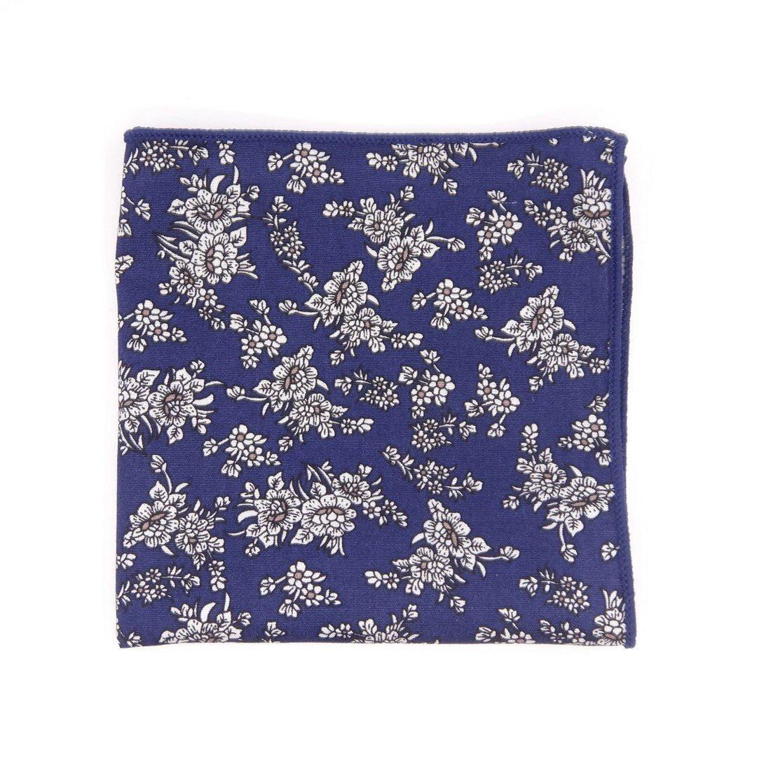 Blue Floral Pocket Square Mytieshop - OZIAS Mytieshop Blue Floral Pocket Square A dashing accessory for a dashing groom. Step up your style game with this dapper gray pocket square. Detailed with a floral design, it adds a touch of elegance to any outfit. Whether you're tying the knot or just attending a formal event, this pocket square is the perfect finishing touch to your outfit.