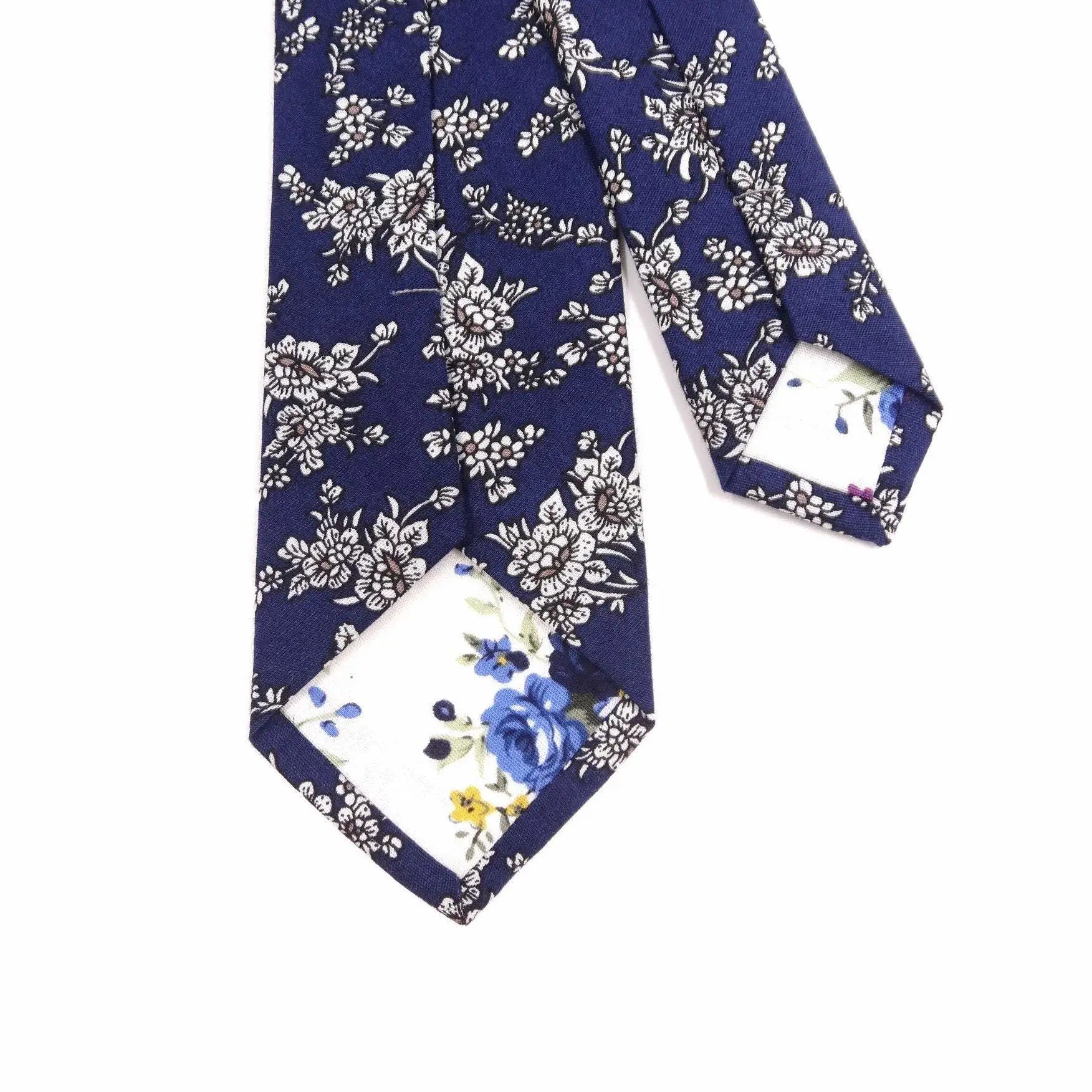 Blue Floral Skinny Tie 2.36&quot; Mytieshop - OZIAS-Neckties-Blue Floral Skinny Tie for weddings and events, great for prom and anniversary gifts. Mens floral ties near me us ties tie shops cool ties skinny tie-Mytieshop. Skinny ties for weddings anniversaries. Father of bride. Groomsmen. Cool skinny neckties for men. Neckwear for prom, missions and fancy events. Gift ideas for men. Anniversaries ideas. Wedding aesthetics. Flower ties. Dry flower ties.