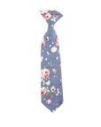 Boys Floral Clip On Tie 2.3" NEIL-Boys Floral Clip On Tie Material:Cotton Blend Approx Size: Max width: 6.5 cm / 2.4 inches 9-24 months 26 CM2-5 years 31 CM9-11 Years 43 CM Get your little man looking sharp with this blue floral print tie. This dapper clip-on tie is perfect for any formal occasion, from weddings to christenings. The blue floral print is just the right amount of dainty, and the fit is tailored to fit boys of all ages. With a versatile style that can be dressed up or down, this ti