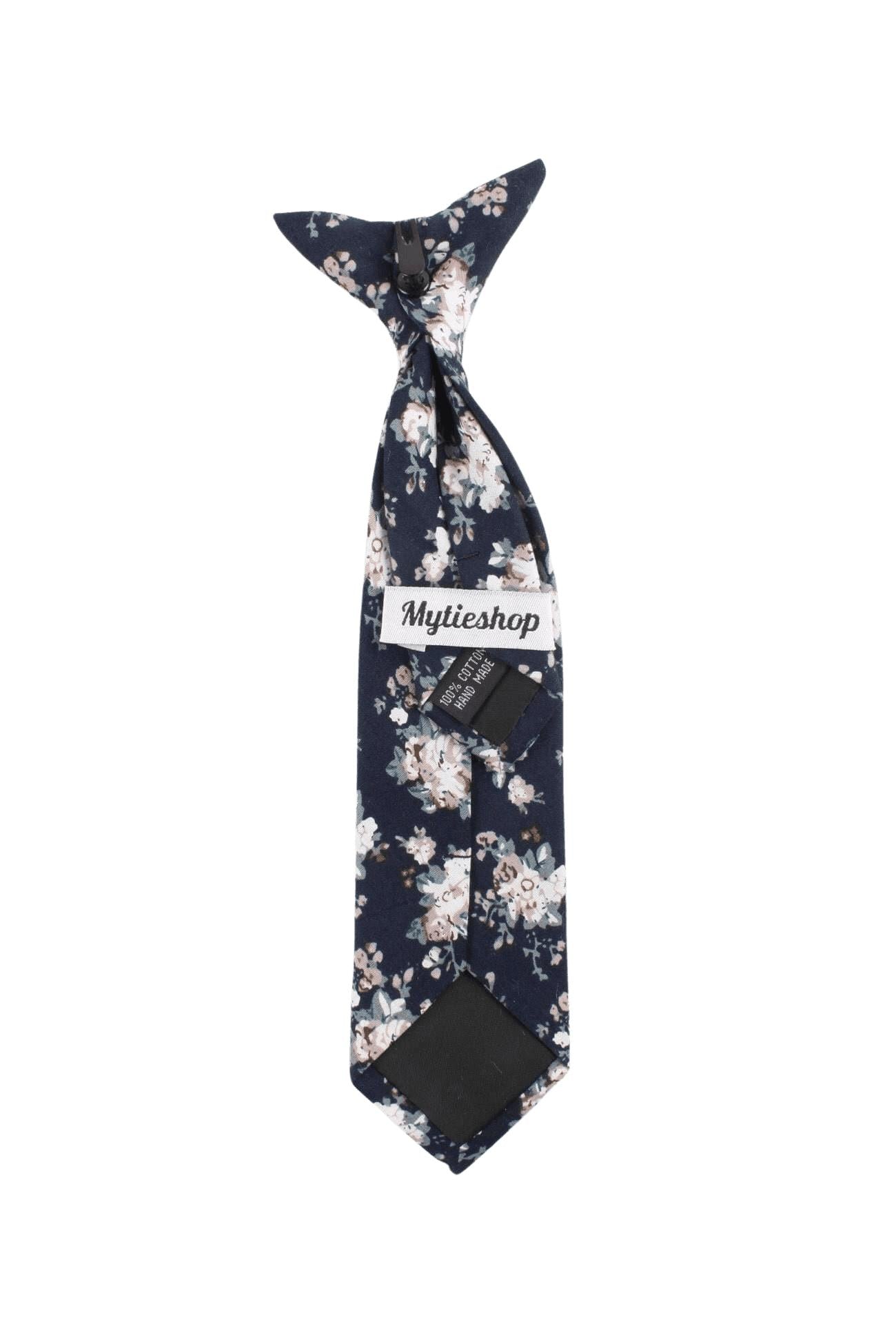 Boys Navy Floral Skinny Tie 2.3" by Mytieshop - FINLEY-Boys Navy Floral Skinny Tie Material:Cotton Blend Approx Size: Max width: 6.5 cm / 2.4 inches 9-24 months 26 CM2-5 years 31 CM9-11 Years 43 CM Base Color: Navy Blue-Mytieshop