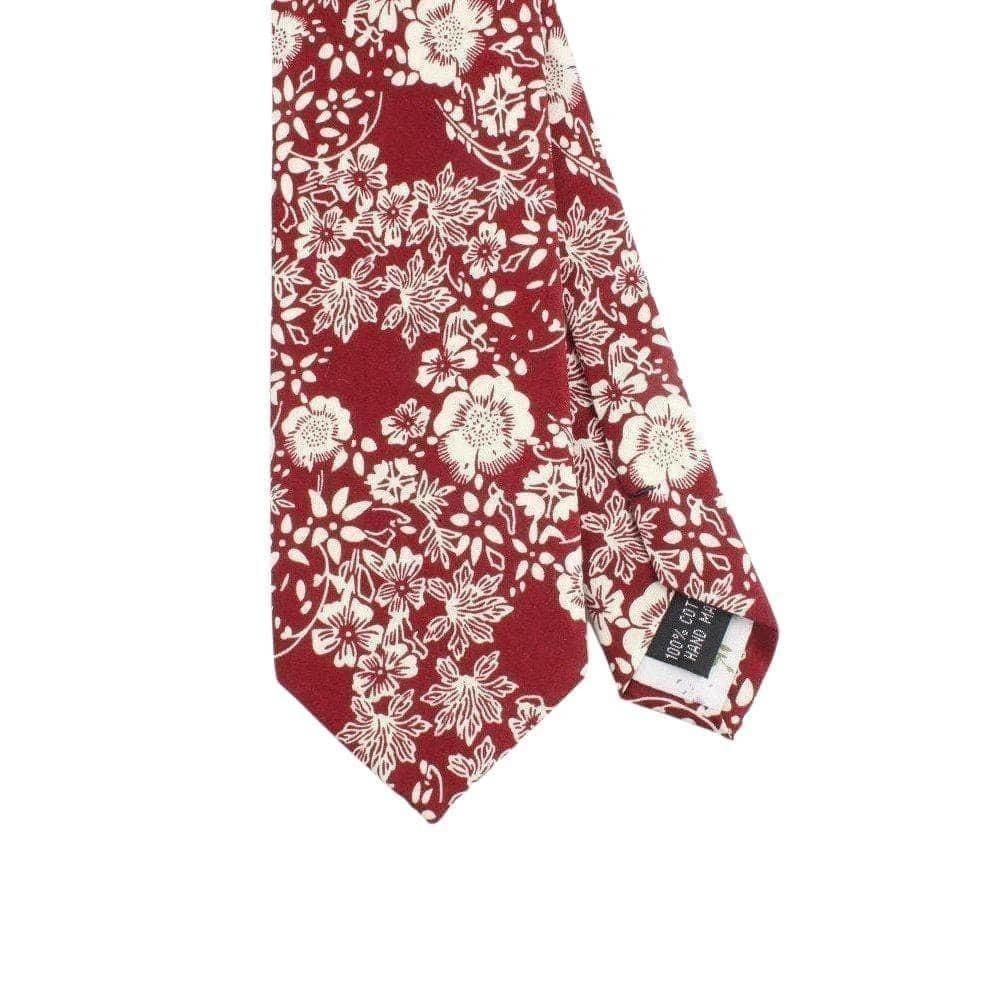 Burgundy Floral Tie 2.36" ELI - MYTIESHOP-Neckties-Burgundy Floral Tie Men’s Floral Necktie for weddings and events, great for prom and anniversary gifts. Mens floral ties near me us ties tie shops-Mytieshop. Skinny ties for weddings anniversaries. Father of bride. Groomsmen. Cool skinny neckties for men. Neckwear for prom, missions and fancy events. Gift ideas for men. Anniversaries ideas. Wedding aesthetics. Flower ties. Dry flower ties.