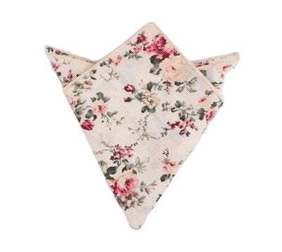 Cream Floral Pocket Square - EMMETT - MYTIESHOP Mytieshop Cream Floral Pocket Square Material CottonItem Length: 23 cm ( 9 inches)Item Width : 22 cm (8.6 inches) Up your style game with this EMMETT Cotton Floral Pocket Square. This pocket square is perfect for adding a touch of sophistication to any outfit. Whether you're dressing up for a wedding, dinner party or interview, this pocket square will definitely make you stand out from the rest. Made of high-quality cotton, this pocket square is so