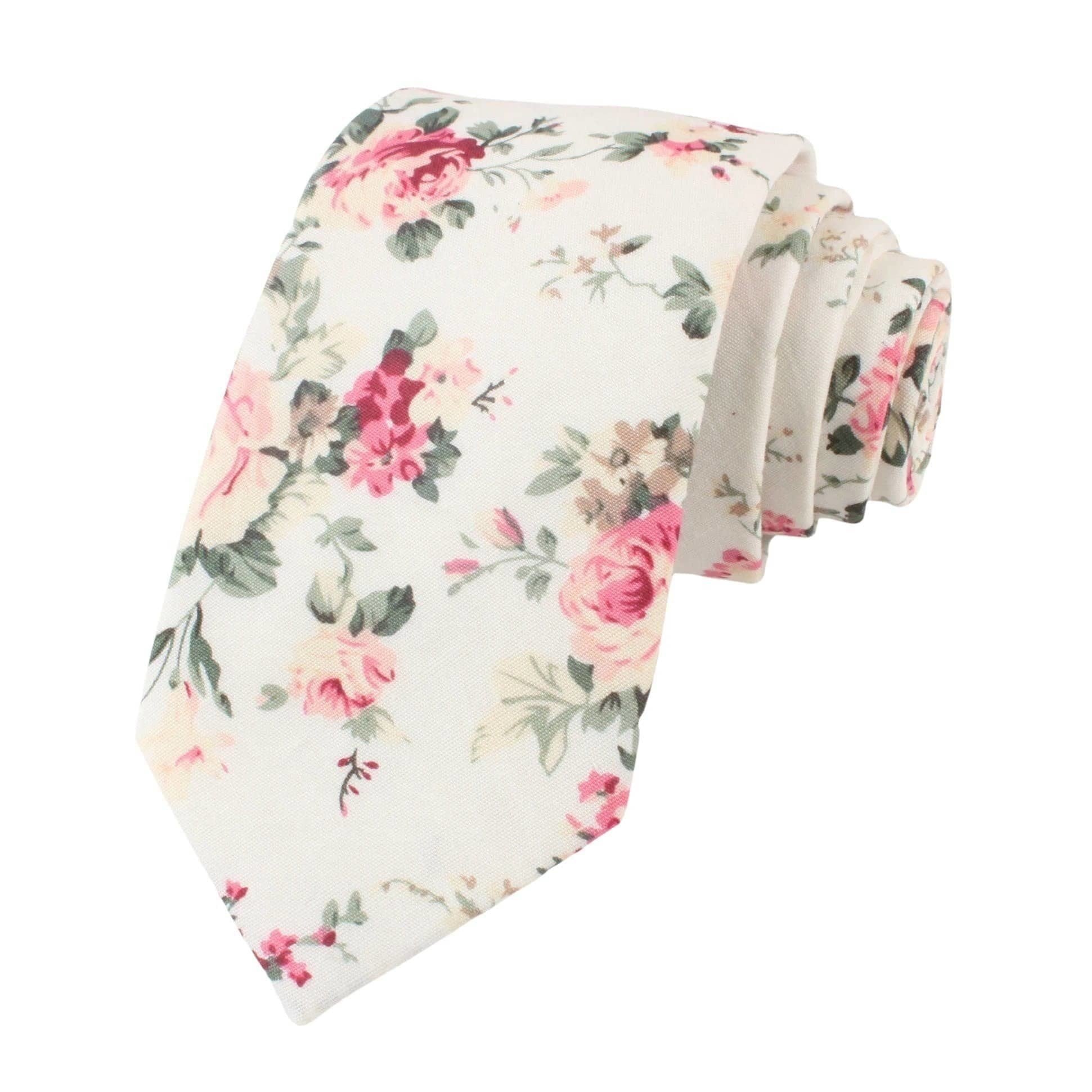 Cream Floral Tie Skinny EMMETT - MYTIESHOP-Neckties-Cream Floral Tie Skinny EMMETT Off White Skinny Tie Men’s Floral Necktie for weddings and events, great for prom. Mens floral ties me cream flower tie men.-Mytieshop. Skinny ties for weddings anniversaries. Father of bride. Groomsmen. Cool skinny neckties for men. Neckwear for prom, missions and fancy events. Gift ideas for men. Anniversaries ideas. Wedding aesthetics. Flower ties. Dry flower ties.