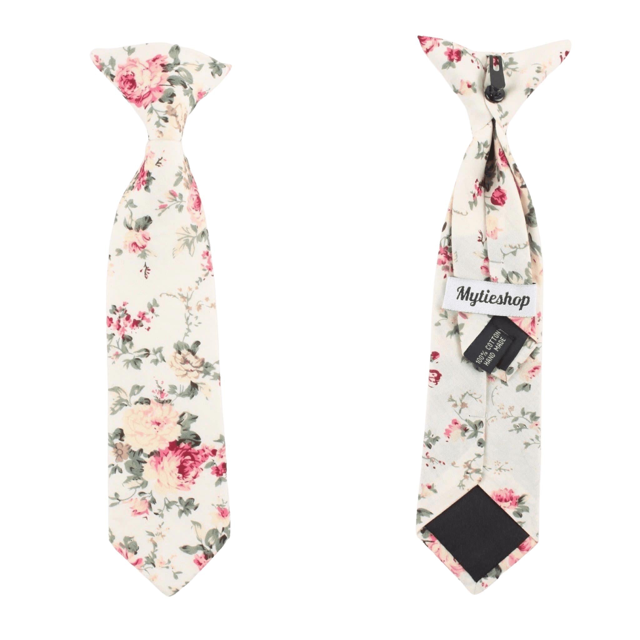 Cream Off White Boys and Toddlers Floral Skinny Tie 2.36” EMMETT MYTIESHOP-Cream Off White Boys and Toddlers Floral Skinny Tie Material:Cotton Approx Size: 57"(145cm) in the length ;2.36"(6cm) in the width 3 sizes available Color: More cream than Offwhite Celebrate life's little moments with this floral tie for kids. Mytiehop's Emmett Cream Floral Skinny Clip on Ties are perfect for adding a touch of whimsy to any special occasion. Whether your little one is the ring bearer at a wedding or simpl