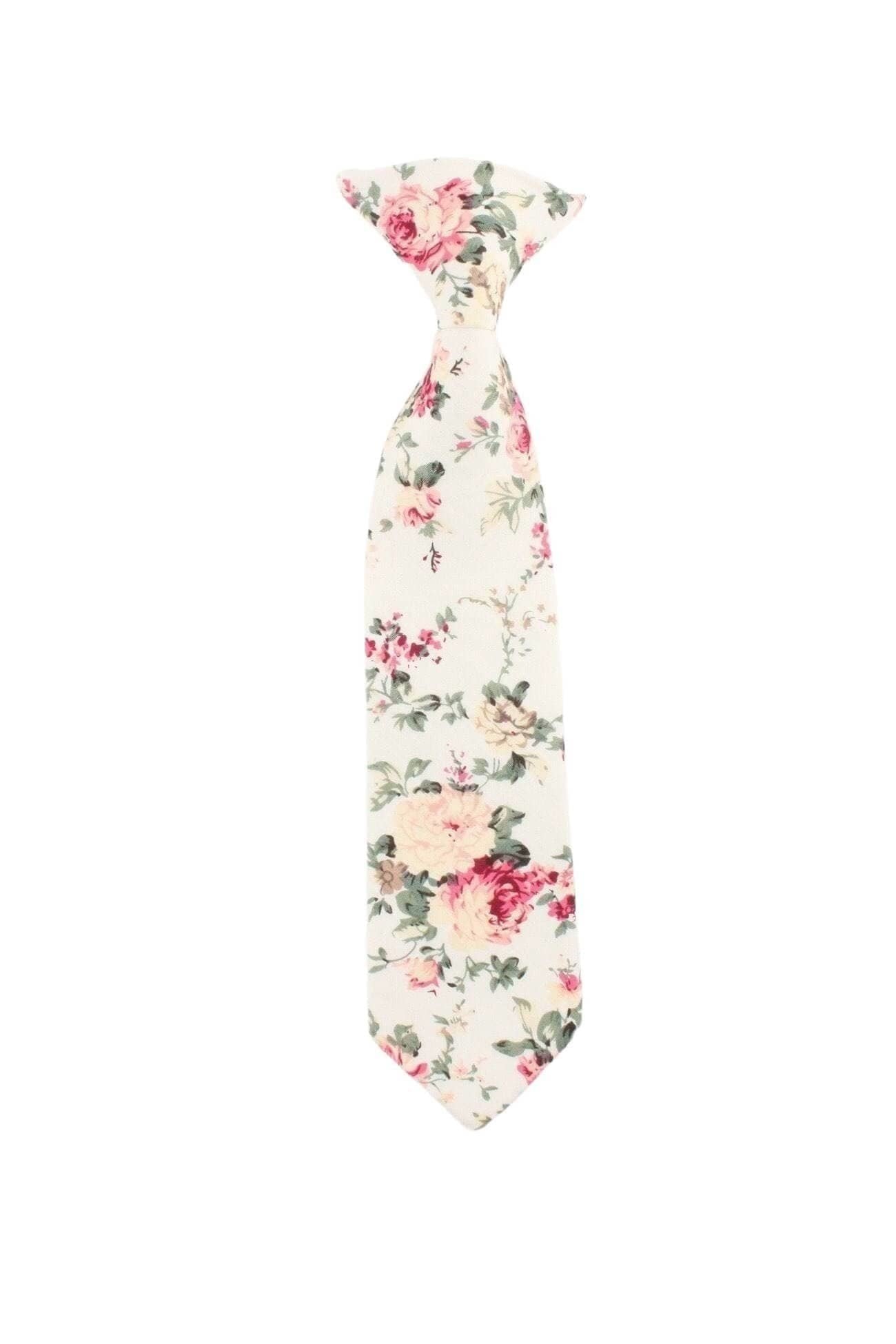 Cream Off White Boys and Toddlers Floral Skinny Tie 2.36” EMMETT MYTIESHOP-Cream Off White Boys and Toddlers Floral Skinny Tie Material:Cotton Approx Size: 57"(145cm) in the length ;2.36"(6cm) in the width 3 sizes available Color: More cream than Offwhite Celebrate life's little moments with this floral tie for kids. Mytiehop's Emmett Cream Floral Skinny Clip on Ties are perfect for adding a touch of whimsy to any special occasion. Whether your little one is the ring bearer at a wedding or simpl