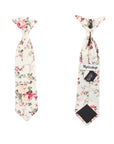 Cream Off White Boys and Toddlers Floral Skinny Tie 2.36” EMMETT MYTIESHOP-Cream Off White Boys and Toddlers Floral Skinny Tie Material:Cotton Approx Size: 57"(145cm) in the length ;2.36"(6cm) in the width 3 sizes available Color: More cream than Offwhite Celebrate life's little moments with this floral tie for kids. Mytiehop's Emmett Cream Floral Skinny Clip on Ties are perfect for adding a touch of whimsy to any special occasion. Whether your little one is the ring bearer at a wedding or simpl