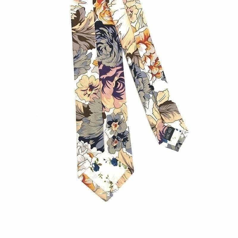 DUKE Floral Skinny Tie 2.36"-Neckties-Men’s Floral Necktie for weddings and events, great for prom and anniversary gifts. Mens floral ties near me us ties tie shops cool ties skinny tie-Mytieshop. Skinny ties for weddings anniversaries. Father of bride. Groomsmen. Cool skinny neckties for men. Neckwear for prom, missions and fancy events. Gift ideas for men. Anniversaries ideas. Wedding aesthetics. Flower ties. Dry flower ties.