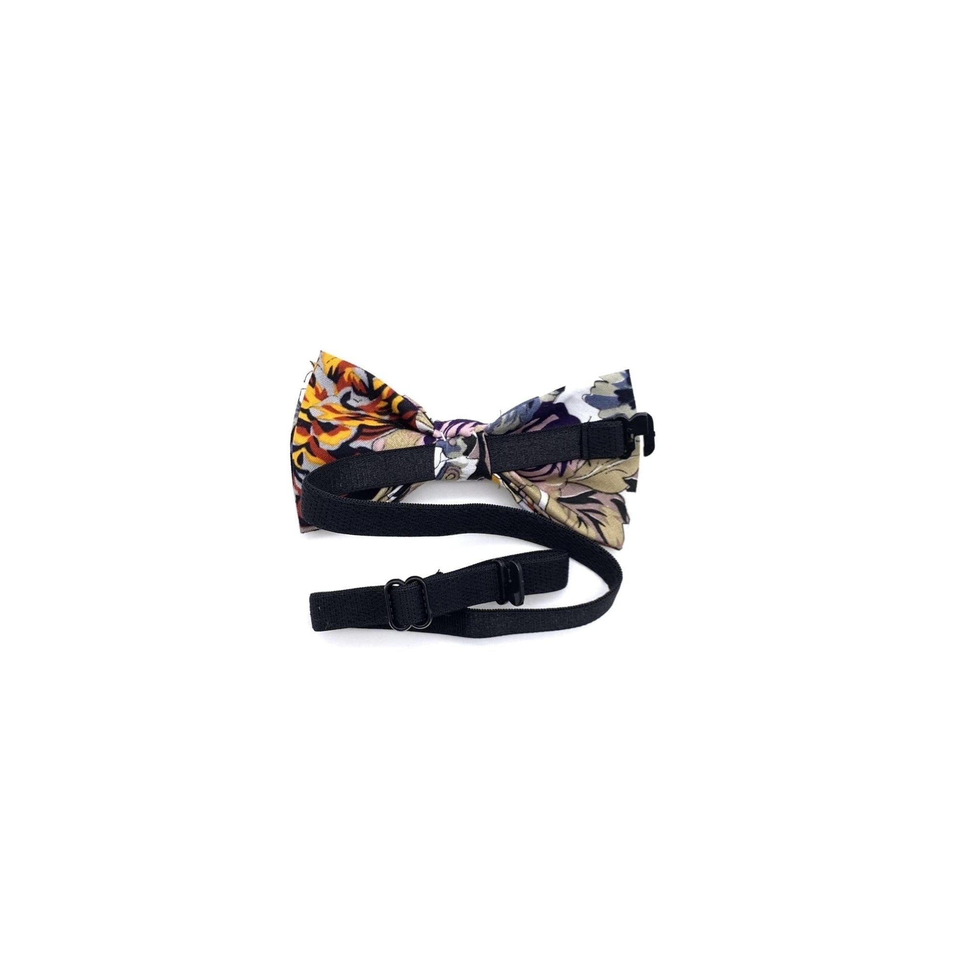 DUKE Kids Floral Pre-Tied Bow Tie-DUKE Kids Floral Pre-Tied Bow Tie Strap is adjustablePre-Tied bowtieBow Tie 10.5 * 6CM Base is White Great for: Weddings styled shoots groomsmen gifts prom formal events-Mytieshop