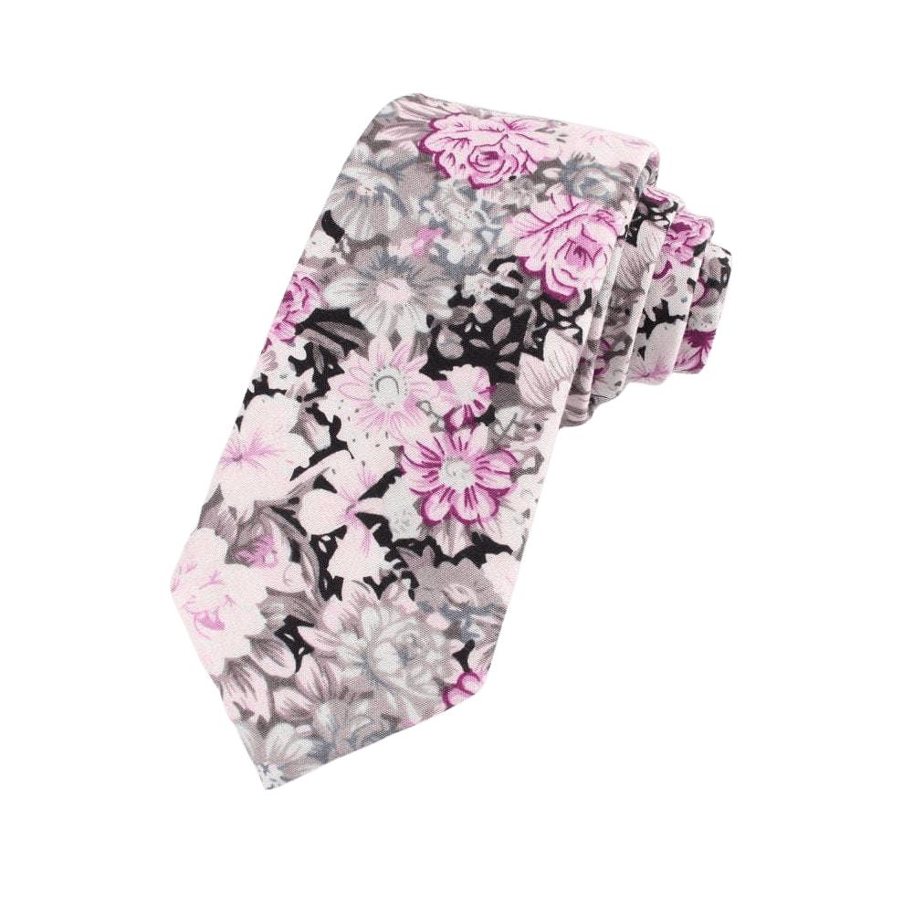 Floral Skinny Tie for men 2.36&quot; VIOLETA - MYTIESHOP-Neckties-Floral Skinny Tie for men Men’s Floral Necktie for weddings and events, great for prom and anniversary gifts. Mens floral ties near me us ties tie shops-Mytieshop. Skinny ties for weddings anniversaries. Father of bride. Groomsmen. Cool skinny neckties for men. Neckwear for prom, missions and fancy events. Gift ideas for men. Anniversaries ideas. Wedding aesthetics. Flower ties. Dry flower ties.