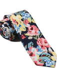 Floral Ties for Men Blue 2.36" STELLA - MYTIESHOP-Neckties-Floral Ties for Men Blue Floral Ties for Men Necktie for weddings and events, great for prom and anniversary gifts. Mens floral ties near me us ties tie-Mytieshop. Skinny ties for weddings anniversaries. Father of bride. Groomsmen. Cool skinny neckties for men. Neckwear for prom, missions and fancy events. Gift ideas for men. Anniversaries ideas. Wedding aesthetics. Flower ties. Dry flower ties.