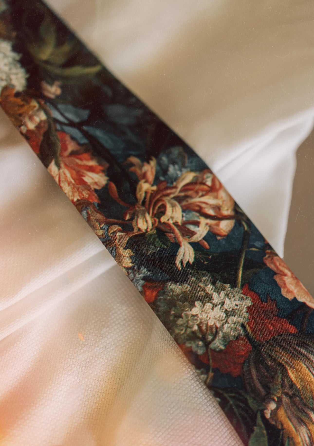 Colored Flower Print Men'S Necktie Printed Skinny Tie Neck