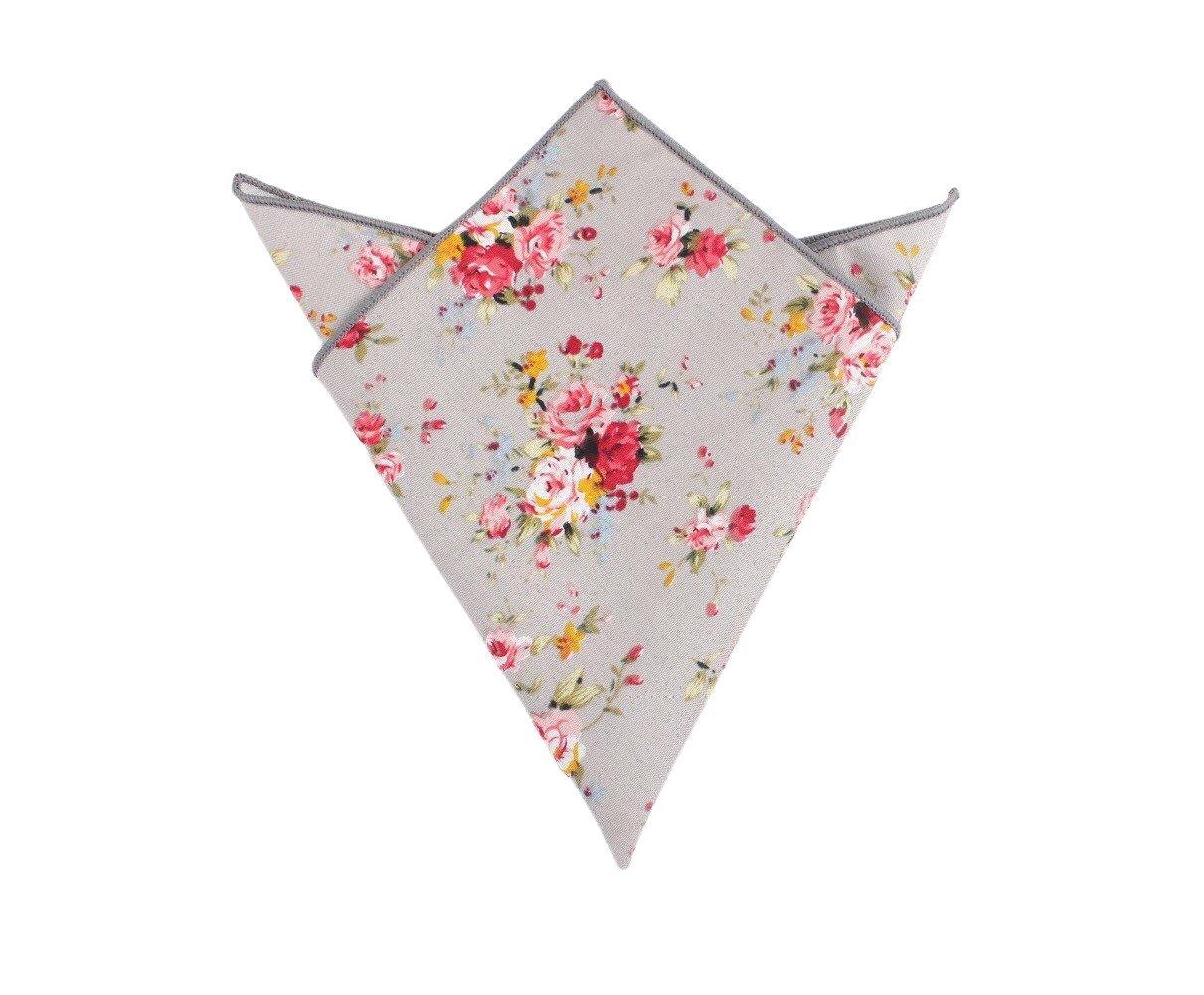 Gray Floral Pocket Square RAIN Mytieshop Material CottonItem Length: 23 cm ( 9 inches)Item Width : 22 cm (8.6 inches) A dashing addition to your formalwear. A modern and stylish take on the traditional pocket square, this RAIN design is perfect for injecting a touch of elegance to any outfit. With a sleek gray background and floral pattern, it&#39;ll make any suit stand out. With its versatile style, this pocket square is perfect for any formal event. Whether you&#39;re attending a wedding or simply dre