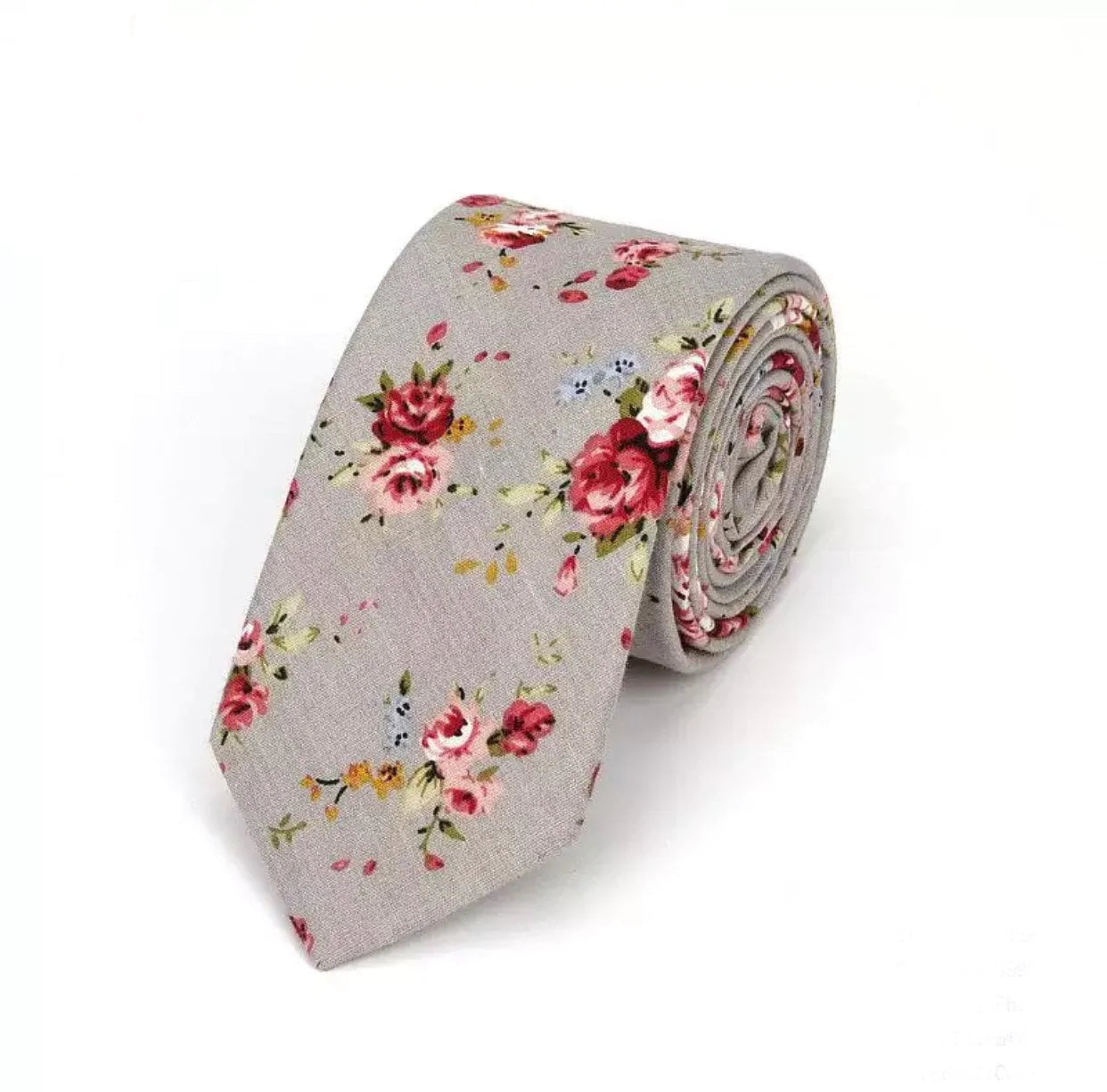 Gray Floral Skinny Tie BANE MYTIESHOP-Neckties-Gray Floral Skinny Tie Gray Floral tie for wedding events. Gray and red floral print tie, skinny ties. Neckties for men. Cool ties gray and red bane-Mytieshop. Skinny ties for weddings anniversaries. Father of bride. Groomsmen. Cool skinny neckties for men. Neckwear for prom, missions and fancy events. Gift ideas for men. Anniversaries ideas. Wedding aesthetics. Flower ties. Dry flower ties.