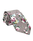 Gray Floral Tie 2.36" SANDY - MYTIESHOP-Neckties-Gray Floral Tie Men’s Floral floral pocket squares for weddings and events, great for prom and anniversary gifts. Mens floral handkerchief near me us-Mytieshop. Skinny ties for weddings anniversaries. Father of bride. Groomsmen. Cool skinny neckties for men. Neckwear for prom, missions and fancy events. Gift ideas for men. Anniversaries ideas. Wedding aesthetics. Flower ties. Dry flower ties.