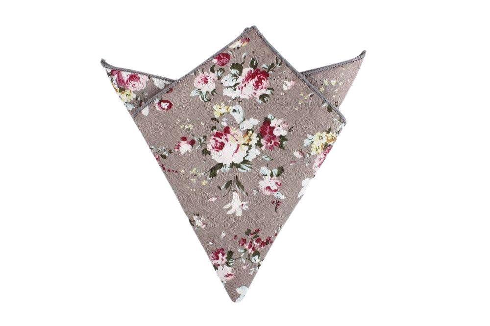 Gray Mauve Floral Pocket Square - SANDY Mytieshop Gray Mauve Floral Pocket Square Material CottonItem Length: 23 cm ( 9 inches)Item Width : 22 cm (8.6 inches) Add just the right touch of dapper to your wedding day look with our SANDY Floral Pocket Square. With its subtle gray, mauve and taupe tones, this floral pocket square is perfect for groomsmen and other wedding party members. Whether you're keeping it simple or dressing up your look with a pocket square, this one is a surefire winner. Grea