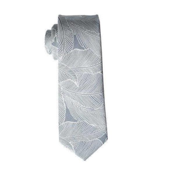 Gray Waves Floral Tie 2.36&quot; EZRA - MYTIESHOP-Neckties-Gray Waves Floral Tie Men’s Floral Necktie for weddings and events, great for prom and anniversary gifts. Mens floral ties near me us ties tie shops-Mytieshop. Skinny ties for weddings anniversaries. Father of bride. Groomsmen. Cool skinny neckties for men. Neckwear for prom, missions and fancy events. Gift ideas for men. Anniversaries ideas. Wedding aesthetics. Flower ties. Dry flower ties.