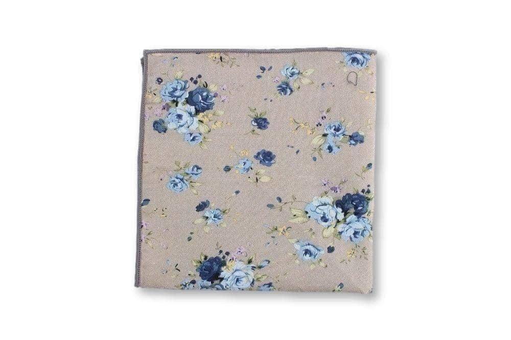 Gray and Blue Floral Pocket Square CLOUDS Mytieshop Gray and Blue Floral Pocket Square Color: GrayMaterial CottonItem Length: 23 cm ( 9 inches)Item Width : 22 cm (8.6 inches) Great for: Groom Groomsmen Wedding Shoots Formal Prom Fancy Parties Gifts and presents