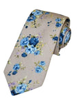 Gray and Blue Floral Skinny Tie 2.36 Mytieshop - CLOUD-Neckties-Gray and Blue Floral Skinny Tie for weddings and events great for prom and gifts Mens ties near me us tie shops cool skinny slim flower ideas gifts-Mytieshop. Skinny ties for weddings anniversaries. Father of bride. Groomsmen. Cool skinny neckties for men. Neckwear for prom, missions and fancy events. Gift ideas for men. Anniversaries ideas. Wedding aesthetics. Flower ties. Dry flower ties.