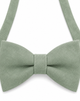 Sage Green Bow Tie Self Tie EMME - MYTIESHOP | Groomsmen groom wedding - Mytieshop