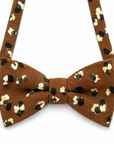 Terracotta Floral Bow Tie Self Tie PHOEBE - MYTIESHOP - Mytieshop