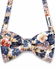 White Floral Bow Tie Self Tie NOBLE - MYTIESHOP | White - Mytieshop