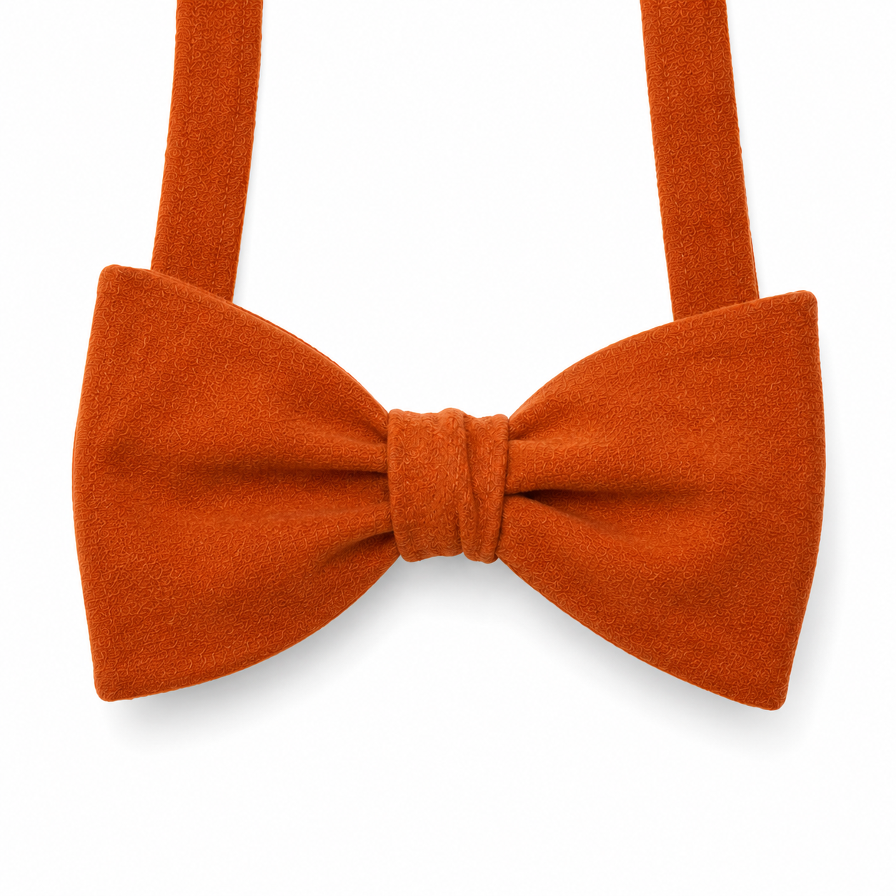 Rust Orange Bow Tie Self Tie SAFFRON MYTIESHOP-Rust Orange Bow Tie 100% Suede Handmade Adjustable to fit most neck sizes 13 3/4" - 18" Make a dapper statement at your next formal event with this rust orange bow tie. Handcrafted from premium suede, this bow tie has a luxurious feel that will have you looking and feeling your best. The perfect accessory for fall weddings, this bow tie will add a touch of sophistication to your outfit. Whether you're the groom or a member of the wedding party, this