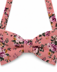 Pink Floral Bow Tie Self Tie MILLIE MYTIESHOP - Mytieshop