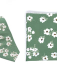AUGUST green necktie and pocket square combination