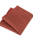AUTUMN Terracotta necktie and pocket square combination